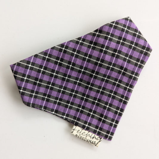 Halloween Purple & Black Checker- Bandana