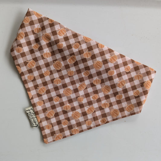 Fall Pumpkin Checkers- Bandana