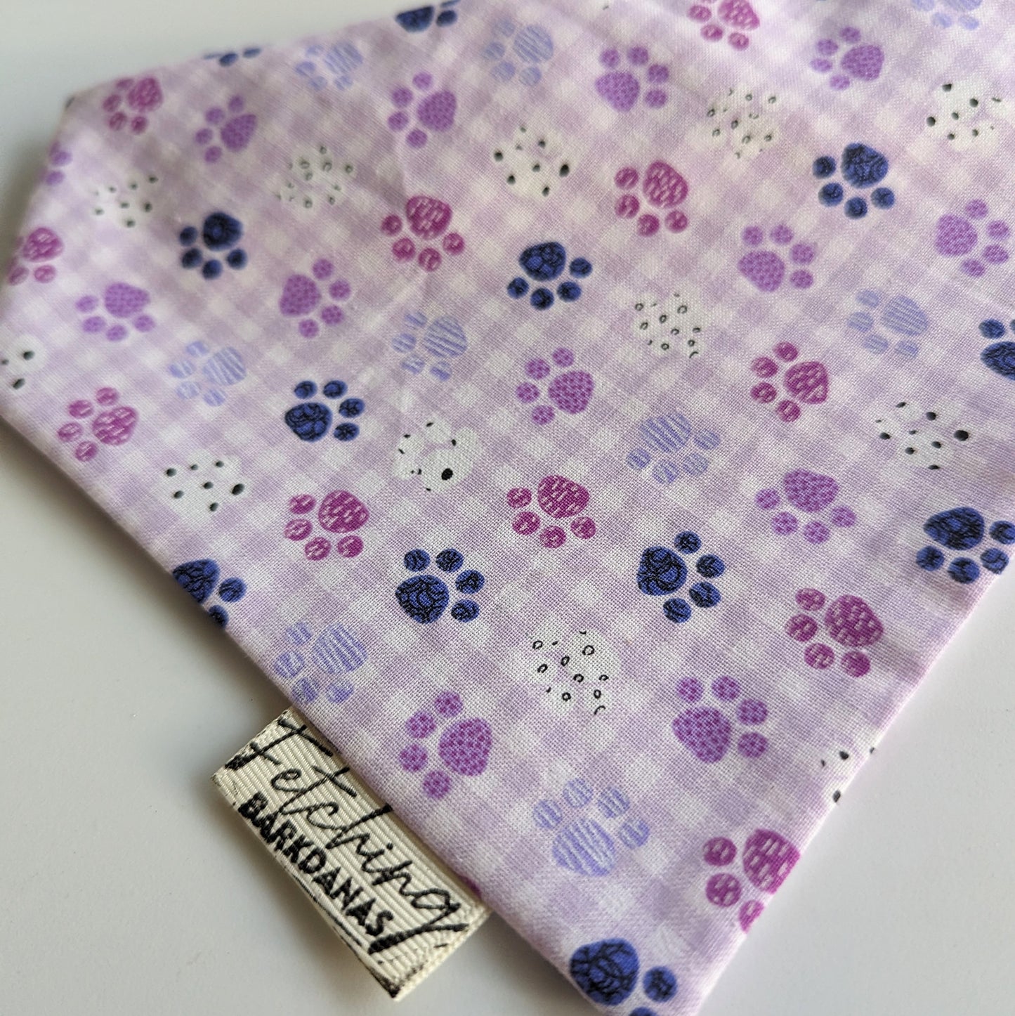 Purple Paw Prints- Bandana