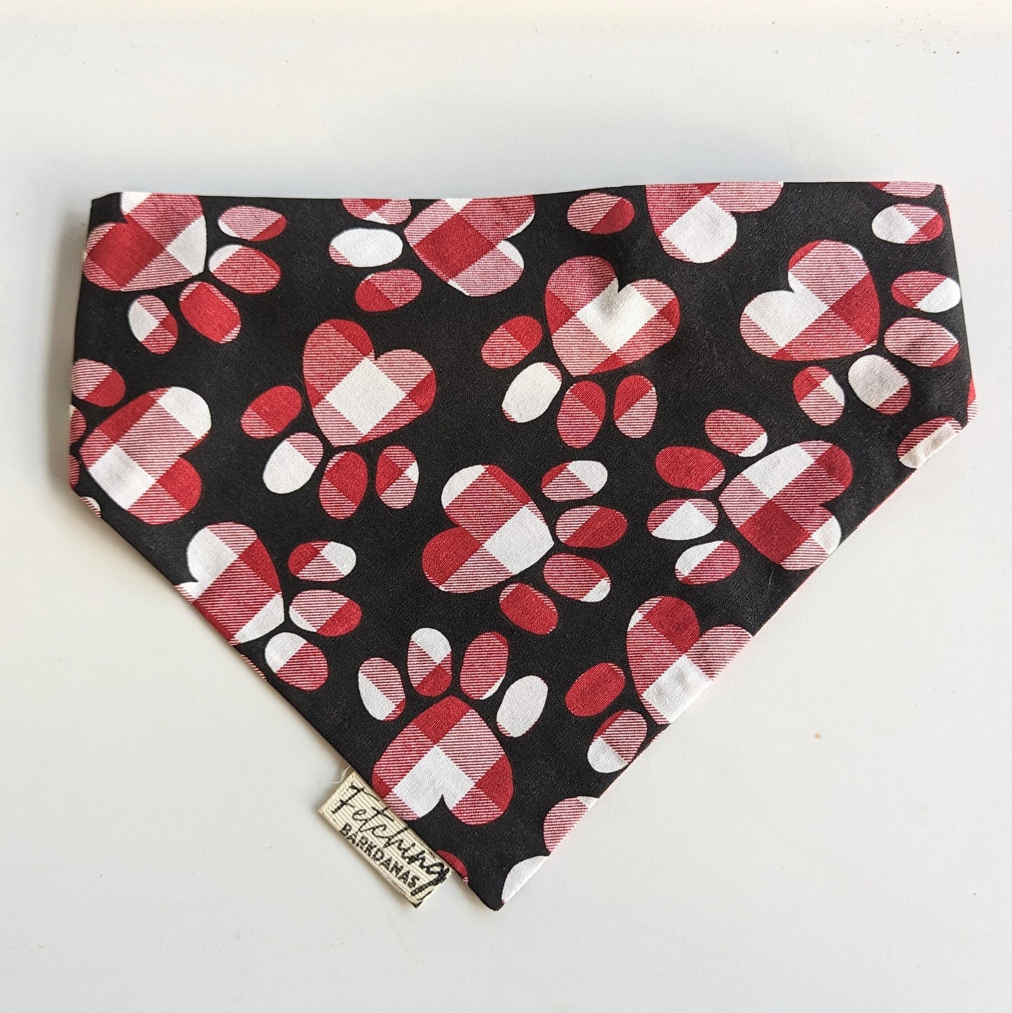 Plaid Paw/Heart - Bandana