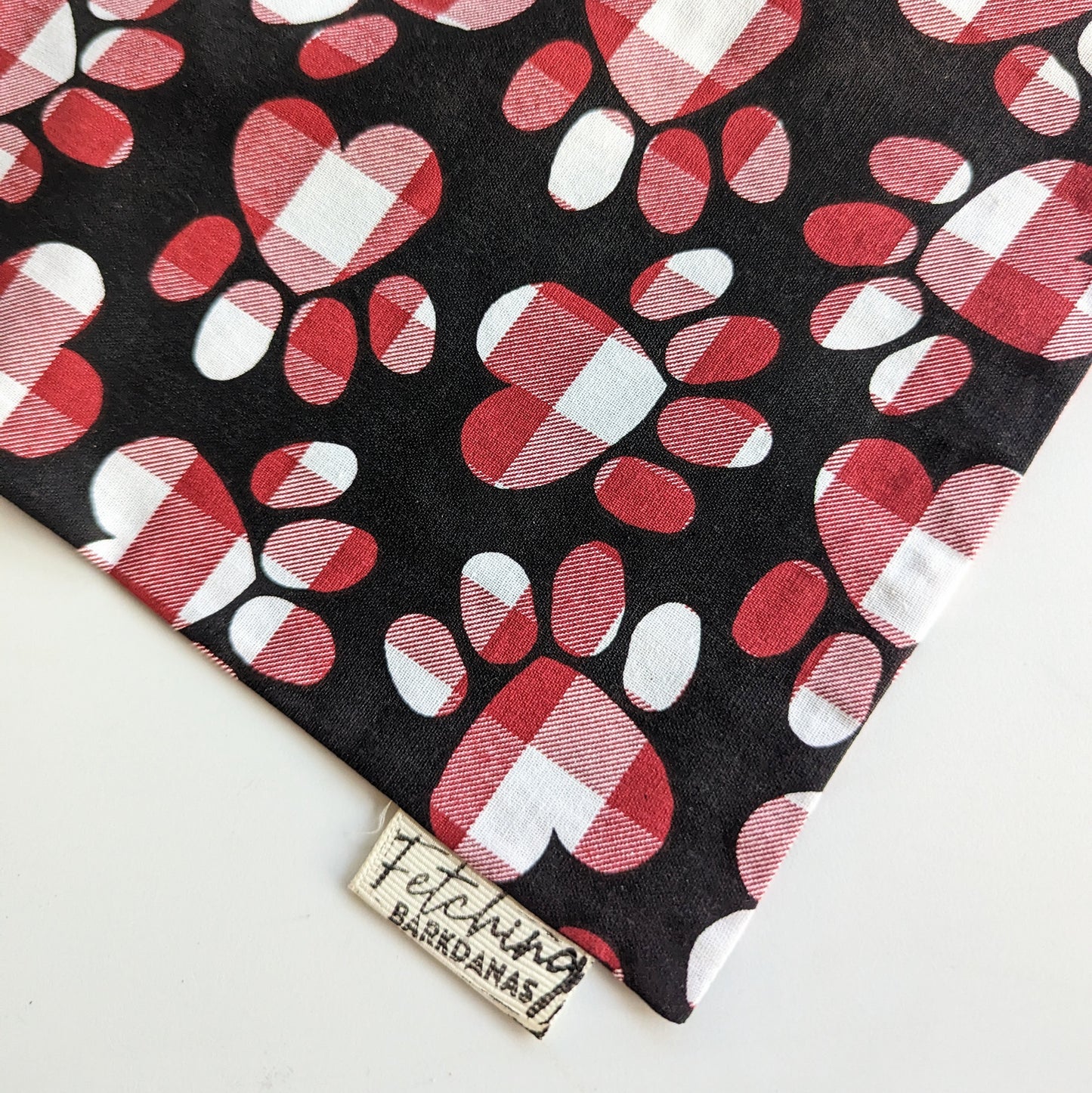 Plaid Paw/Heart - Bandana